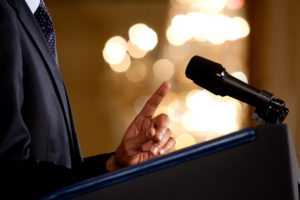 President Barack Obama gestures as he delivers an address on cybersecurity and the nation's digital future in the East Room of the White House, May 29, 2009. (Official White House photo by Chuck Kennedy)

This official White House photograph is being made available for publication by news organizations and/or for personal use printing by the subject(s) of the photograph. The photograph may not be manipulated in any way or used in materials, advertisements, products, or promotions that in any way suggest approval or endorsement of the President, the First Family, or the White House.