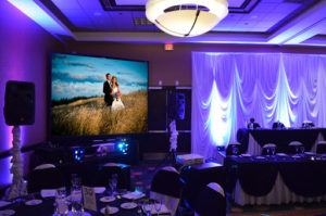 Back drop Brisbandjwedding.com wedding-reception-Projector